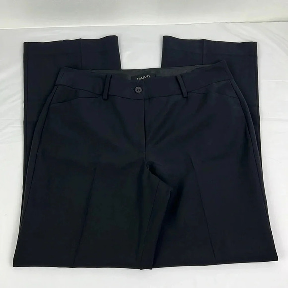 Talbots New Women’s 8 Black Wool Blend Lined Straight Leg Dress Pant - Picture 2 of 10
